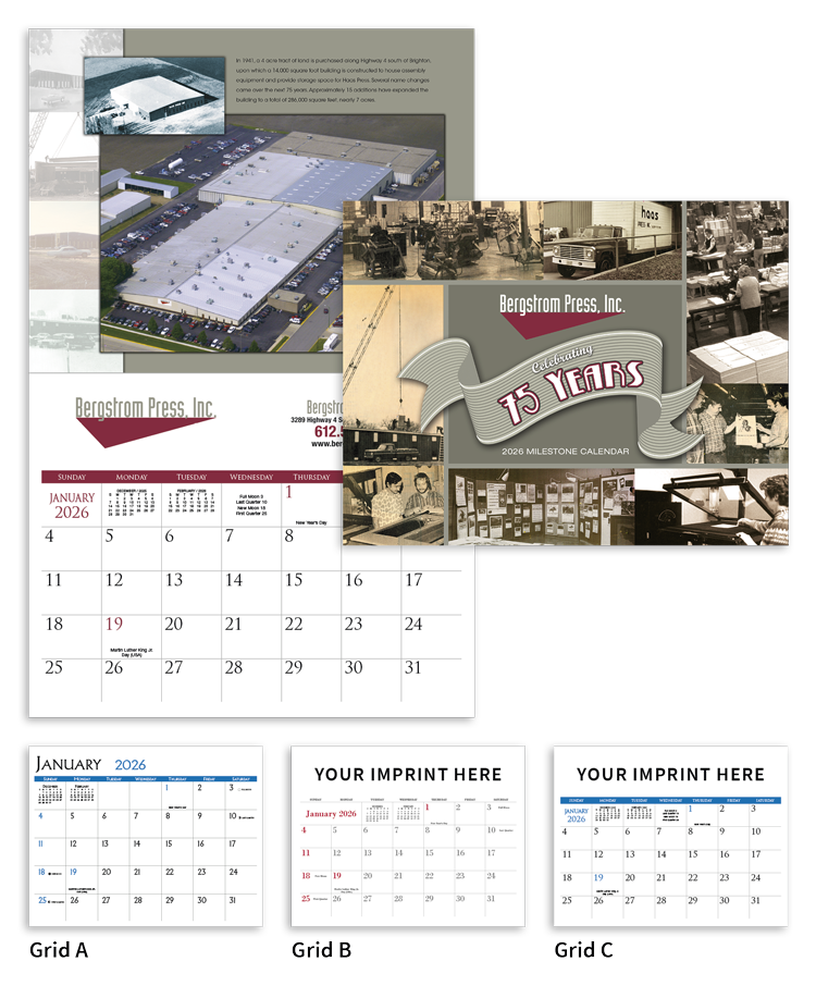 Custom Imprinted Wall Calendar