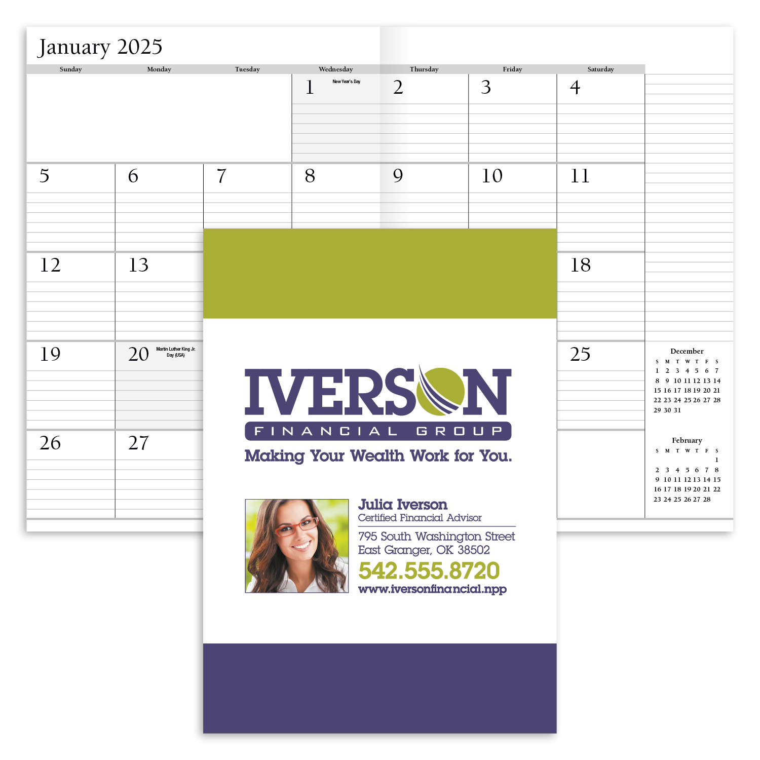 Custom Imprinted Executive Monthly Planner Custom Imprinted Executive Monthly Planner