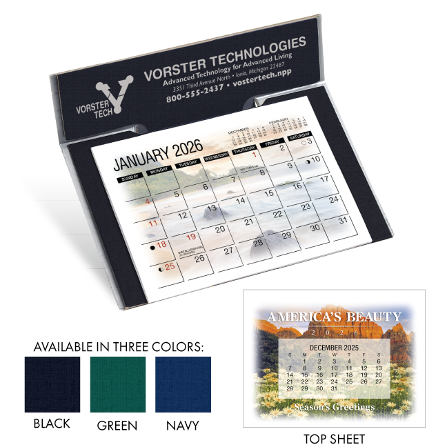 Custom Imprinted Desk Calendar