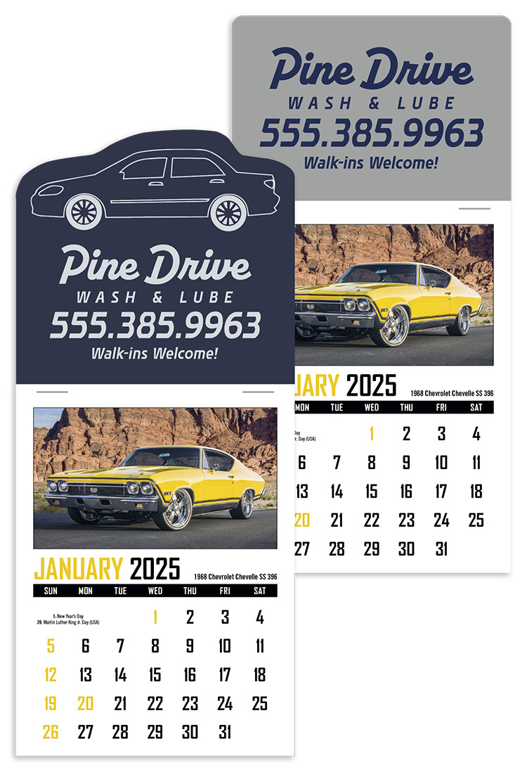 Custom Imprinted Calendar Square Magnet