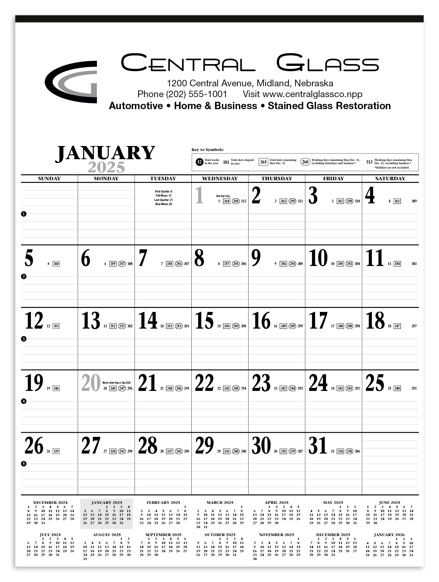 Custom Imprinted BizBuilder Contractor Calendar