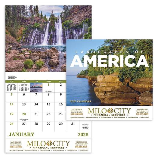 Custom Imprinted Calendar - Landscapes of America #7201