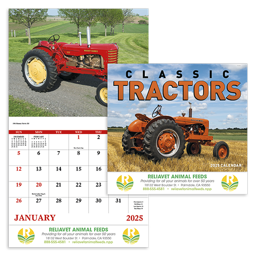 Custom Imprinted Calendar - Classic Tractors #7230