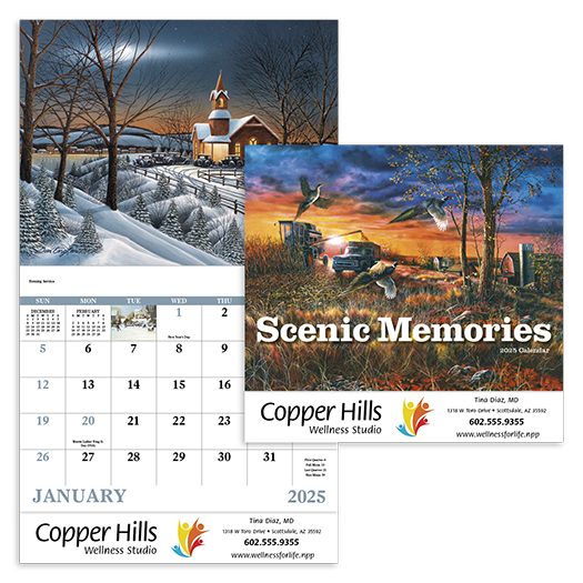 Custom Imprinted Calendar - Scenic Memories #7246