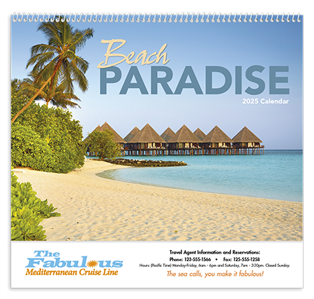 Beach Paradise Calendar