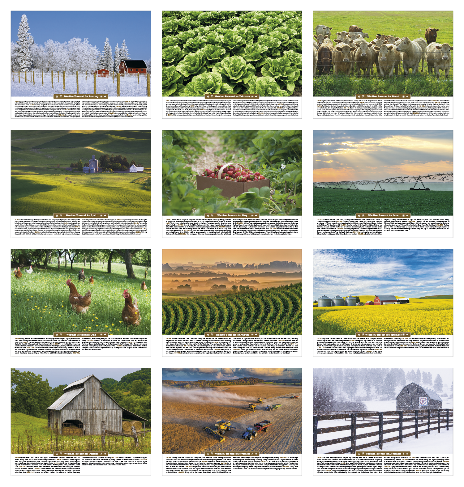 Custom Imprinted Calendar Scenic Almanac Promotional Calendar on Scenic Almanac