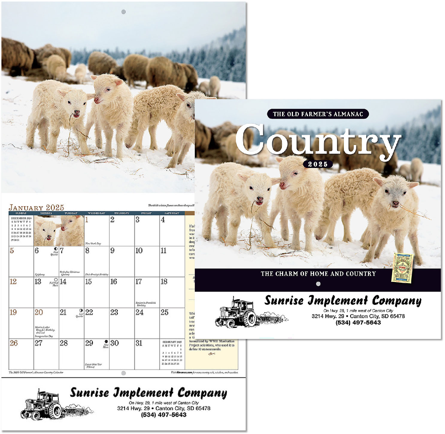 Custom Imprinted Calendar OFA Country