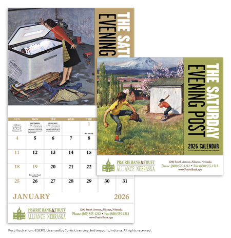 Custom Imprinted Calendar - The Saturday Evening Post #7209 Custom Imprinted Calendar - The Saturday Evening Post #7209