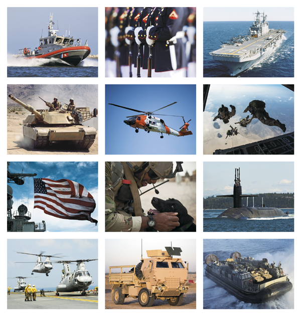 Click to Enlarge Monthly Images- American Armed Forces #7212 Custom Imprinted Calendar - American Armed Forces #7212