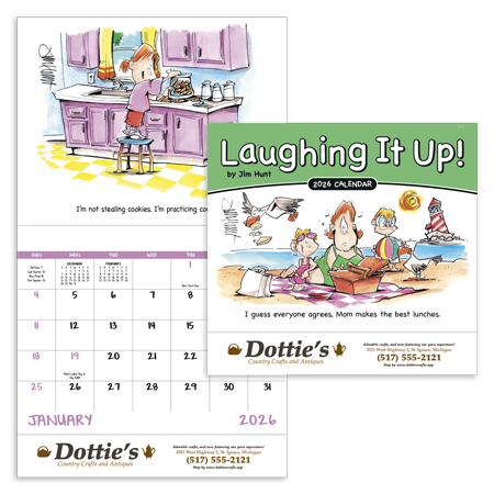 Custom Imprinted Calendar - Laughing It Up! #7213 Custom Imprinted Calendar - Laughing It Up! #7213