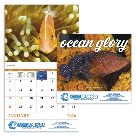 Custom Imprinted Calendar - Ocean Glory #7217 Custom Imprinted Calendar - Ocean Glory #7217