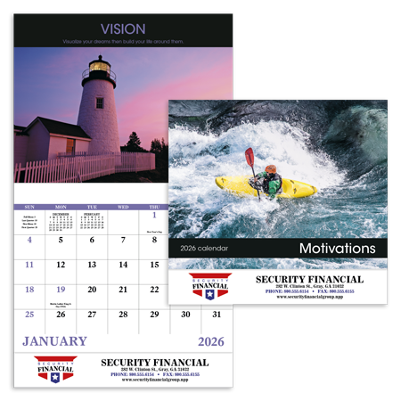 Custom Imprinted Calendar - Motivations #7228