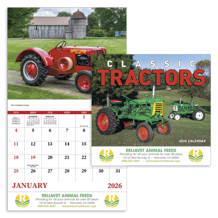 Custom Imprinted Calendar - Classic Tractors #7230 Custom Imprinted Calendar - Classic Tractors #7230