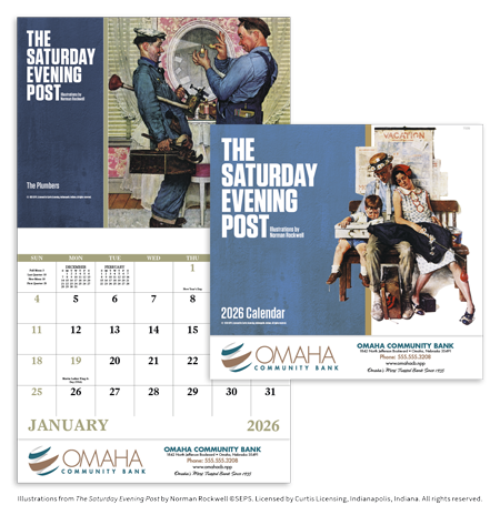 Custom Imprinted Calendar - The Saturday Evening Post #7239 Custom Imprinted Calendar - The Saturday Evening Post #7239