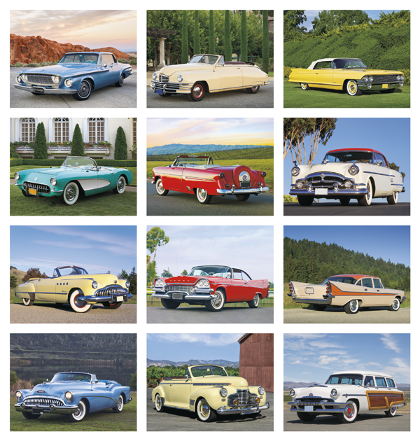 Click to Enlarge Monthly Images- Classic Autos #7242 Custom Imprinted Calendar - Classic Autos #7242