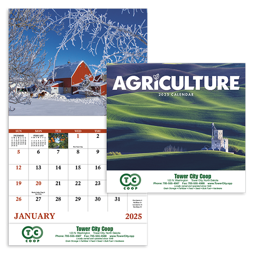 Custom Imprinted Calendar - Agriculture #7247