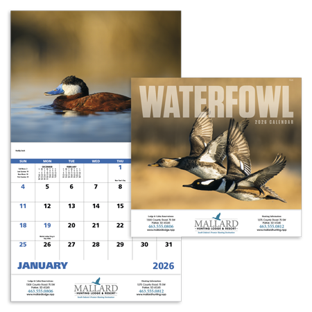 Custom Imprinted Calendar - Waterfowl #7248