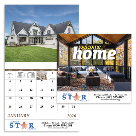 Custom Imprinted Calendar - Welcome Home #7249