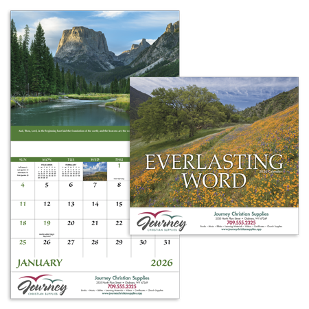 Custom Imprinted Calendar - Everlasting Word #7255 Custom Imprinted Calendar - Everlasting Word #7255