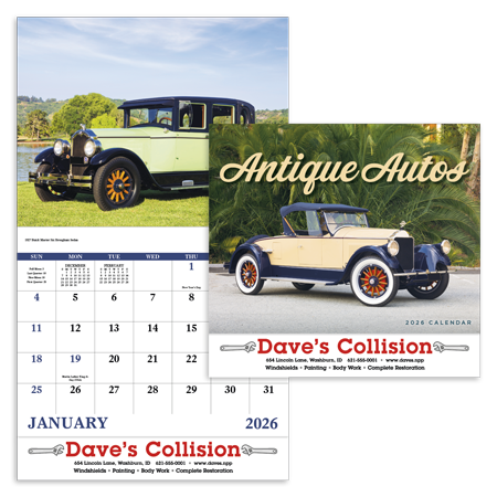 Custom Imprinted Calendar - Antique Autos #7257