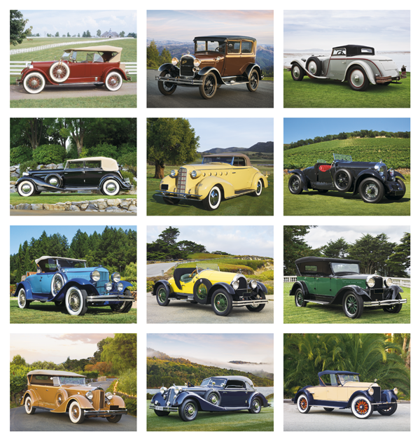 Click to Enlarge Monthly Images- Antique Autos #7257 Custom Imprinted Calendar - Antique Autos #7257