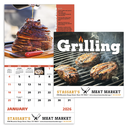 Custom Imprinted Calendar - Grilling #7262