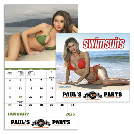 Custom Imprinted Calendar - Swimsuits #7265 Custom Imprinted Calendar - Swimsuits #7265
