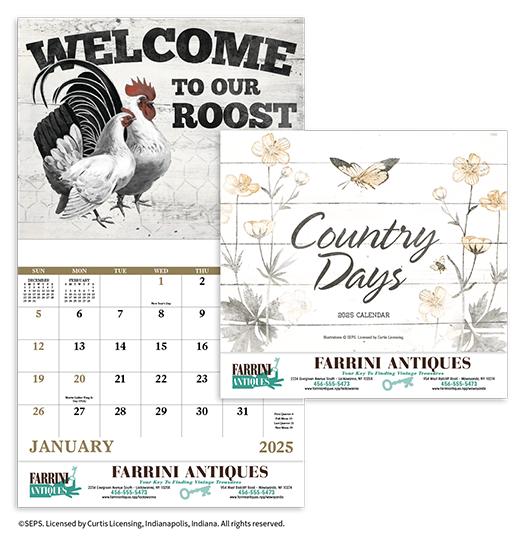 Custom Imprinted Calendar - Country Days #7266
