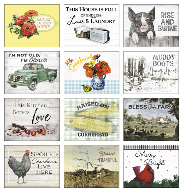 Click to Enlarge Monthly Images- Country Days #7266 Custom Imprinted Calendar - Country Days #7266