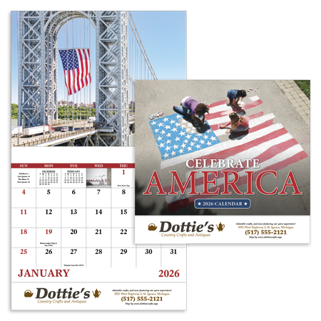 Custom Imprinted Calendar - Celebrate America #7269 Custom Imprinted Calendar - Celebrate America #7269