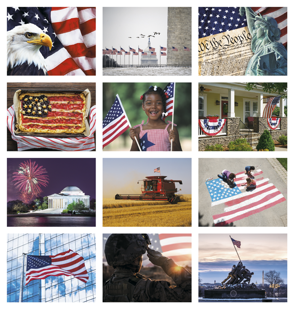 Click to Enlarge Monthly Images- Celebrate America #7269 Custom Imprinted Calendar - Celebrate America #7269