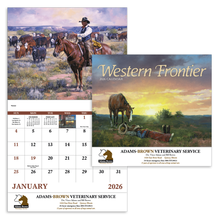 Custom Imprinted Calendar - Western Frontier #7271 Custom Imprinted Calendar - Western Frontier #7271