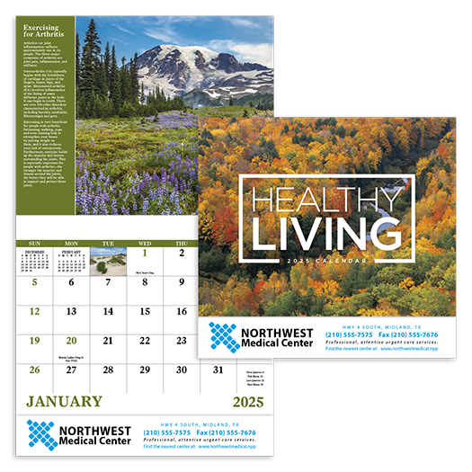 Custom Imprinted Calendar - Healthy Living #7273