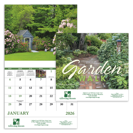 Custom Imprinted Calendar - Garden Walk #7277