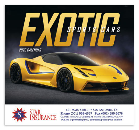 Exotic Sports Cars Calendar