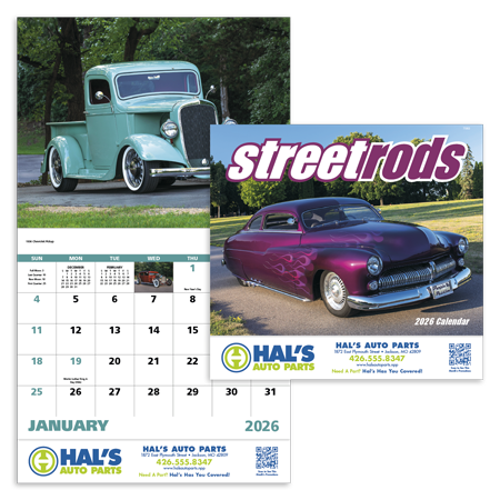 Custom Imprinted Calendar - Street Rods #7283 Custom Imprinted Calendar - Street Rods #7283