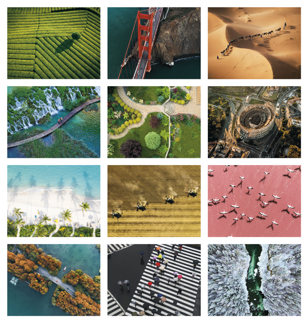 Click to Enlarge Monthly Images- View from Above #7284 Custom Imprinted Calendar - View from Above #7284