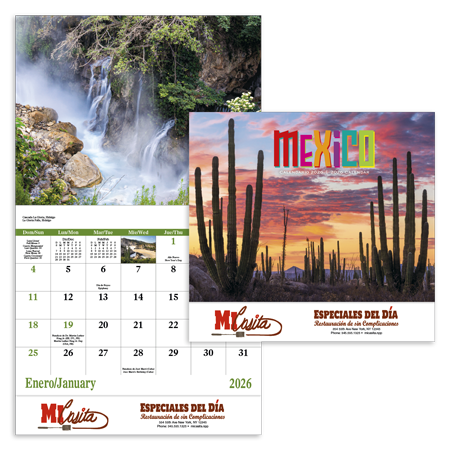 Custom Imprinted Calendar - Mexico #7287 Custom Imprinted Calendar - Mexico #7287