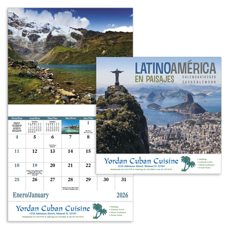 Custom Imprinted Calendar - Latinoamerica en Paisajes #7288 Custom Imprinted Calendar - Latinoamerica en Paisajes #7288