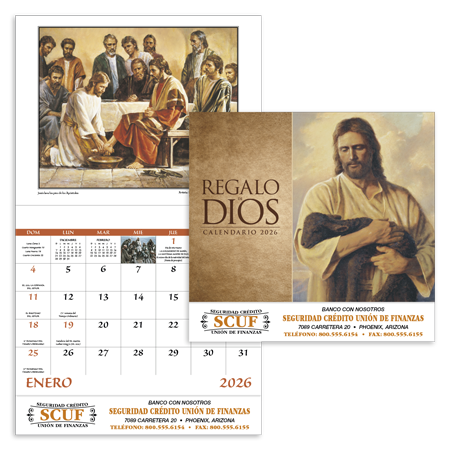 Custom Imprinted Calendar - Regalo de Dios  #7295