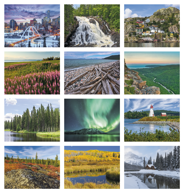 Click to Enlarge Monthly Images- Scenic Canada #7302 Custom Imprinted Calendar - Scenic Canada #7302