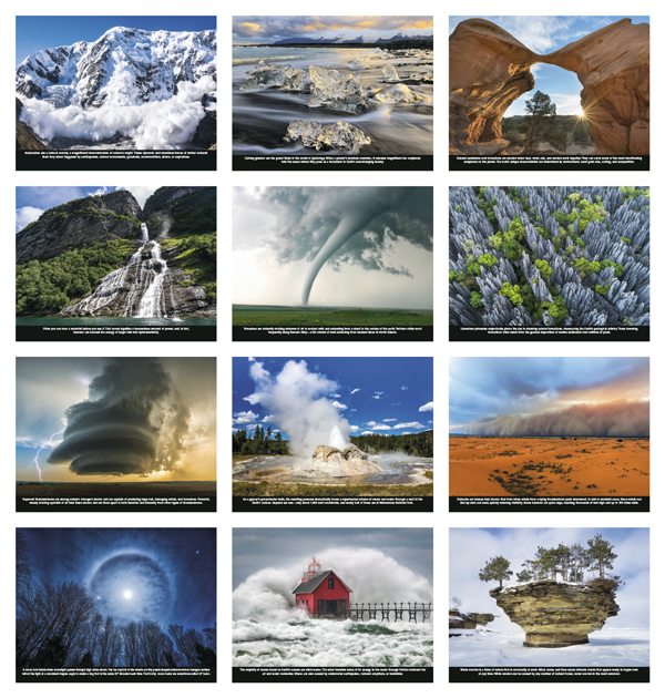 Click to Enlarge Monthly Images- The Power of Nature #7303 Custom Imprinted Calendar - The Power of Nature #7303