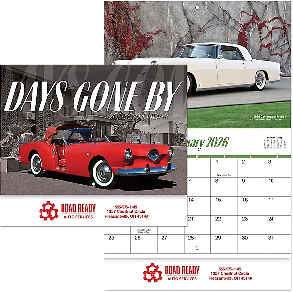 Custom Imprinted Calendar - Days Gone By Stapled #3035 Custom Imprinted Calendar - Days Gone By Stapled #3035