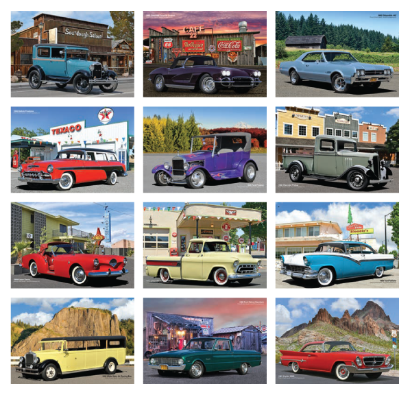 Click to Enlarge Monthly Images- Days Gone By Stapled #3035 Custom Imprinted Calendar - Days Gone By Stapled #3035