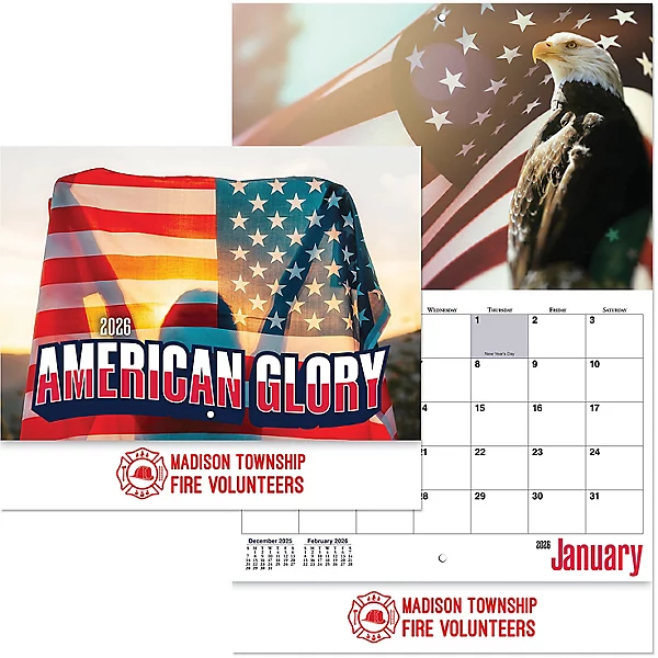 Custom Imprinted Calendar - American Glory Stapled #3075 Custom Imprinted Calendar - American Glory Stapled #3075