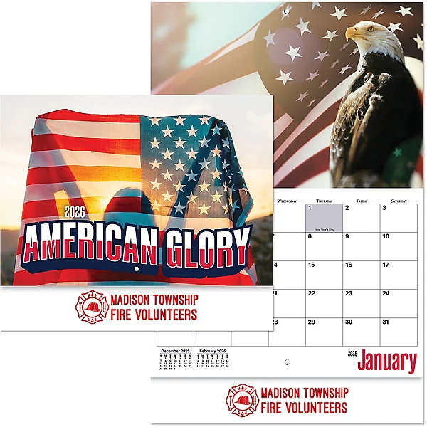 Custom Imprinted Calendar - American Glory Stapled #3075