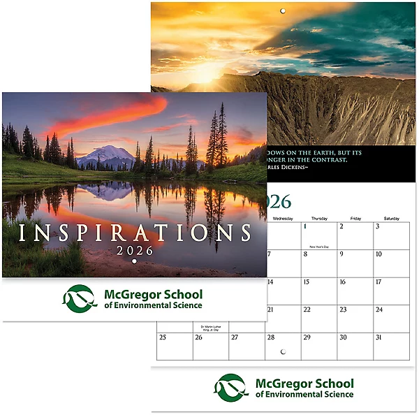 Custom Imprinted Calendar - Inspirations Stapled #3098