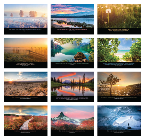 Click to Enlarge Monthly Images- Inspirations Stapled #3098 Custom Imprinted Calendar - Inspirations Stapled #3098