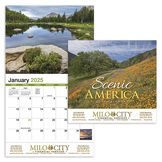 Custom Imprinted Calendar - Scenic America #800