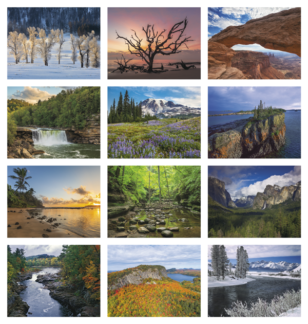 Click to Enlarge Monthly Images- Scenic America #800 Custom Imprinted Calendar - Scenic America #800